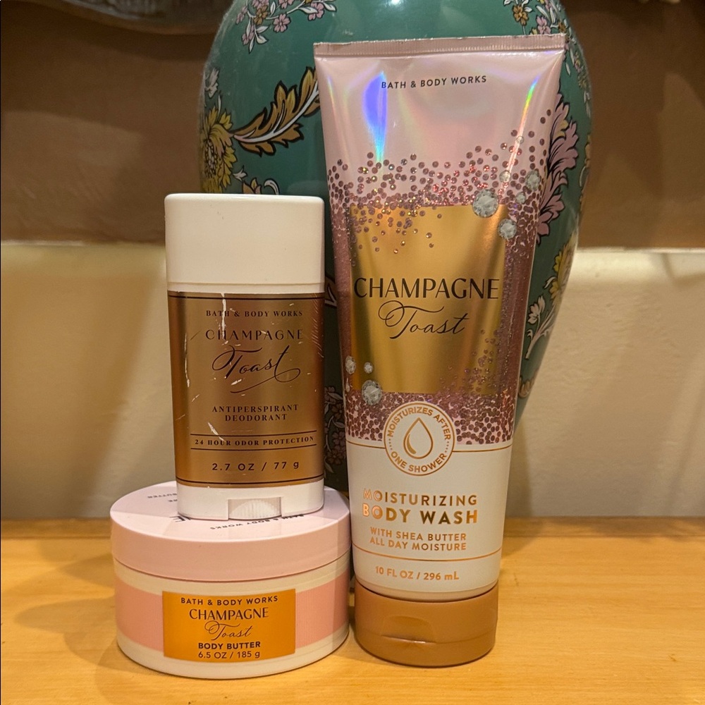 Bath & Body Works Champagne Toast Body Butter, Wash & Antiperspirant
